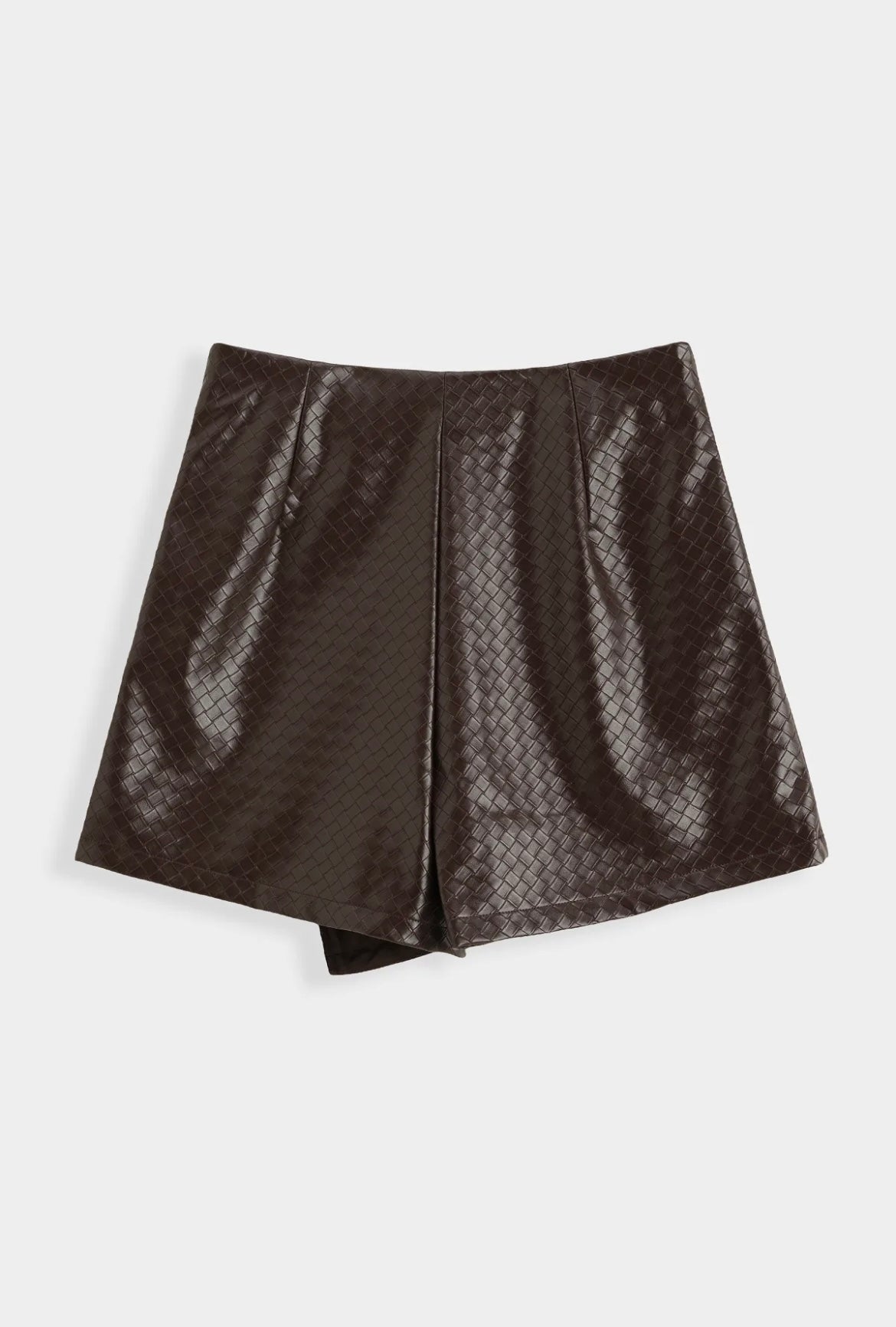 JUPE SHORT MARRON