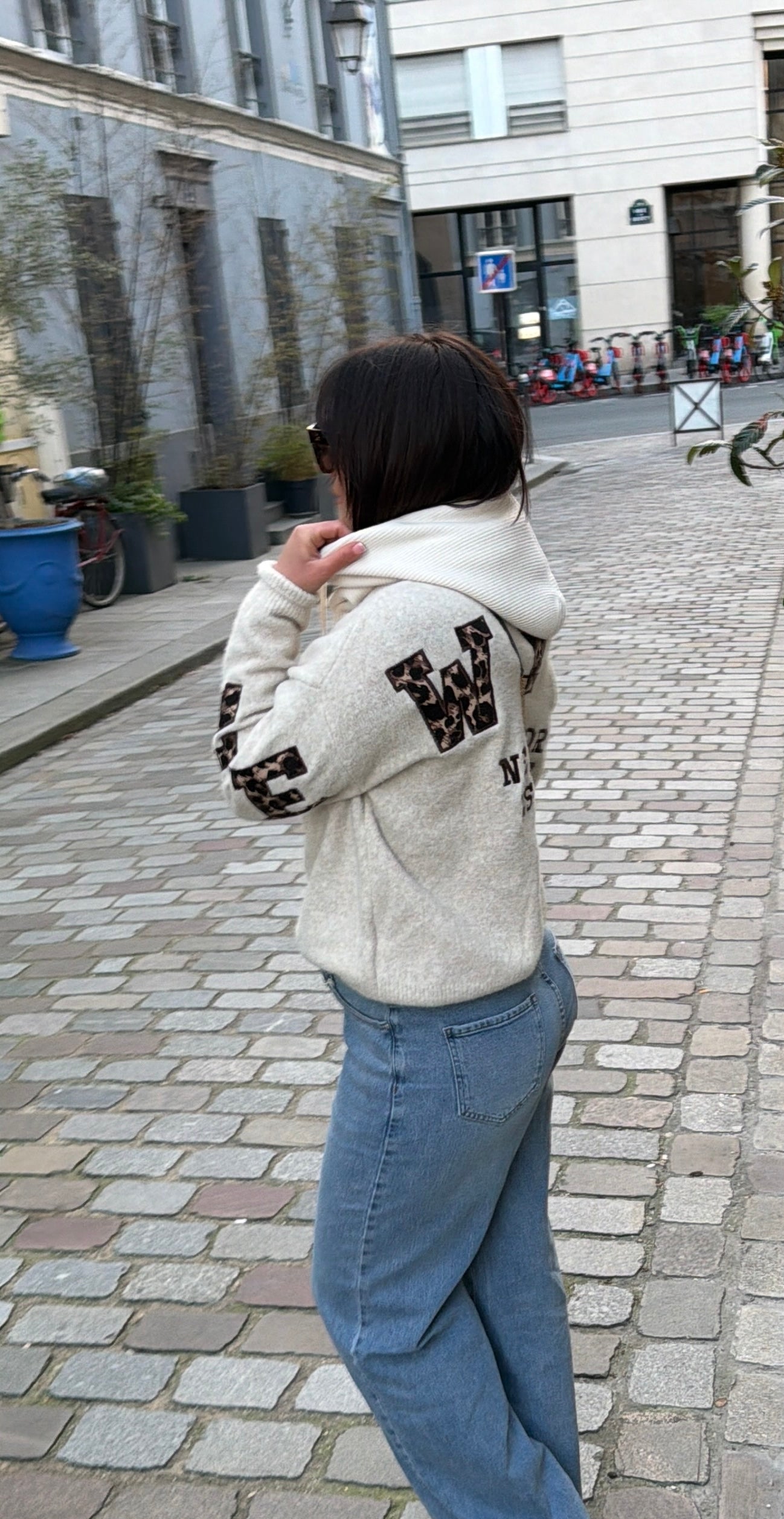 CAGOULE ÉCRU EN LAINE ET CACHEMIRE