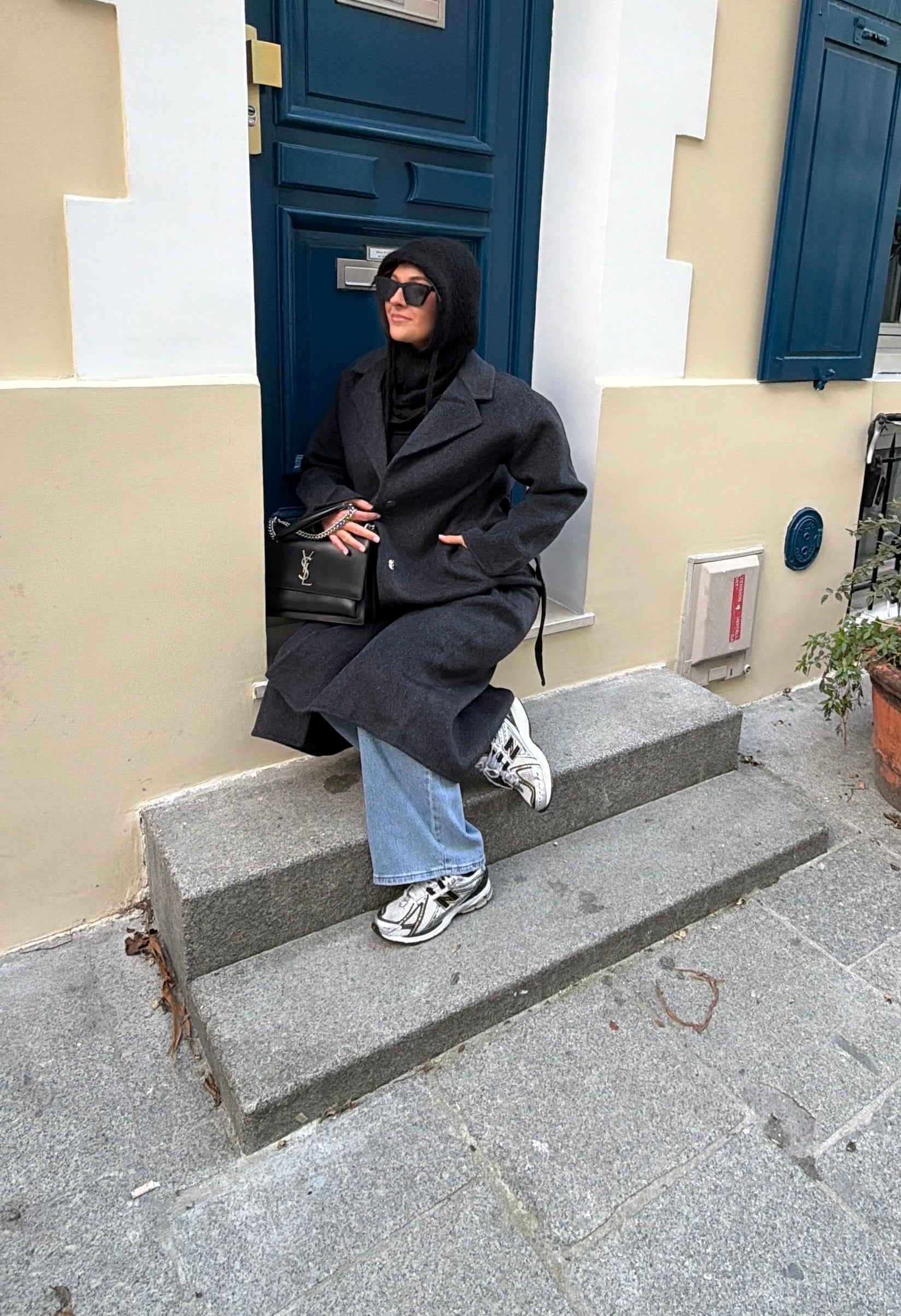 CAGOULE NOIRE EN LAINE