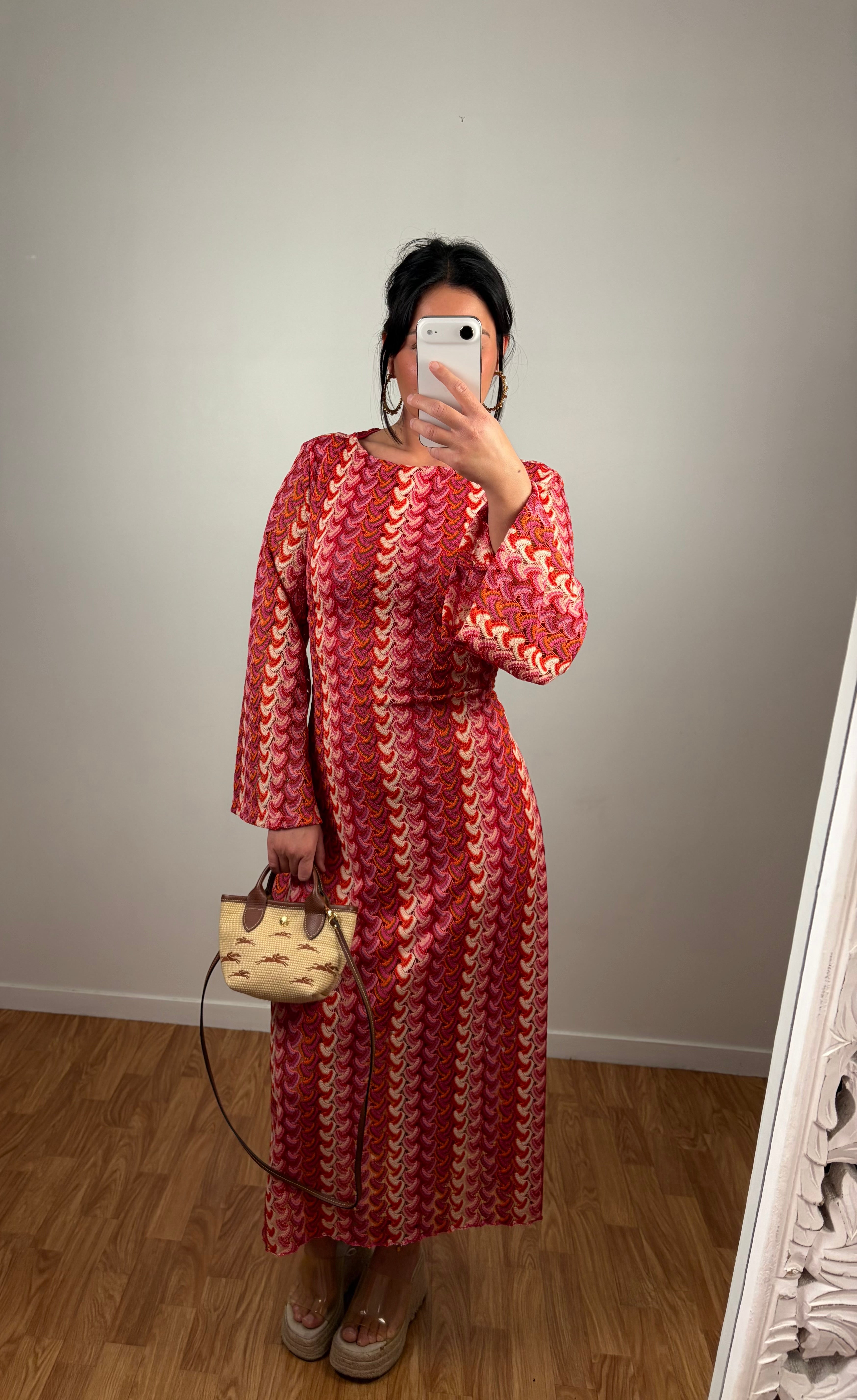 ROBE LONGUE CROCHET ROSE
