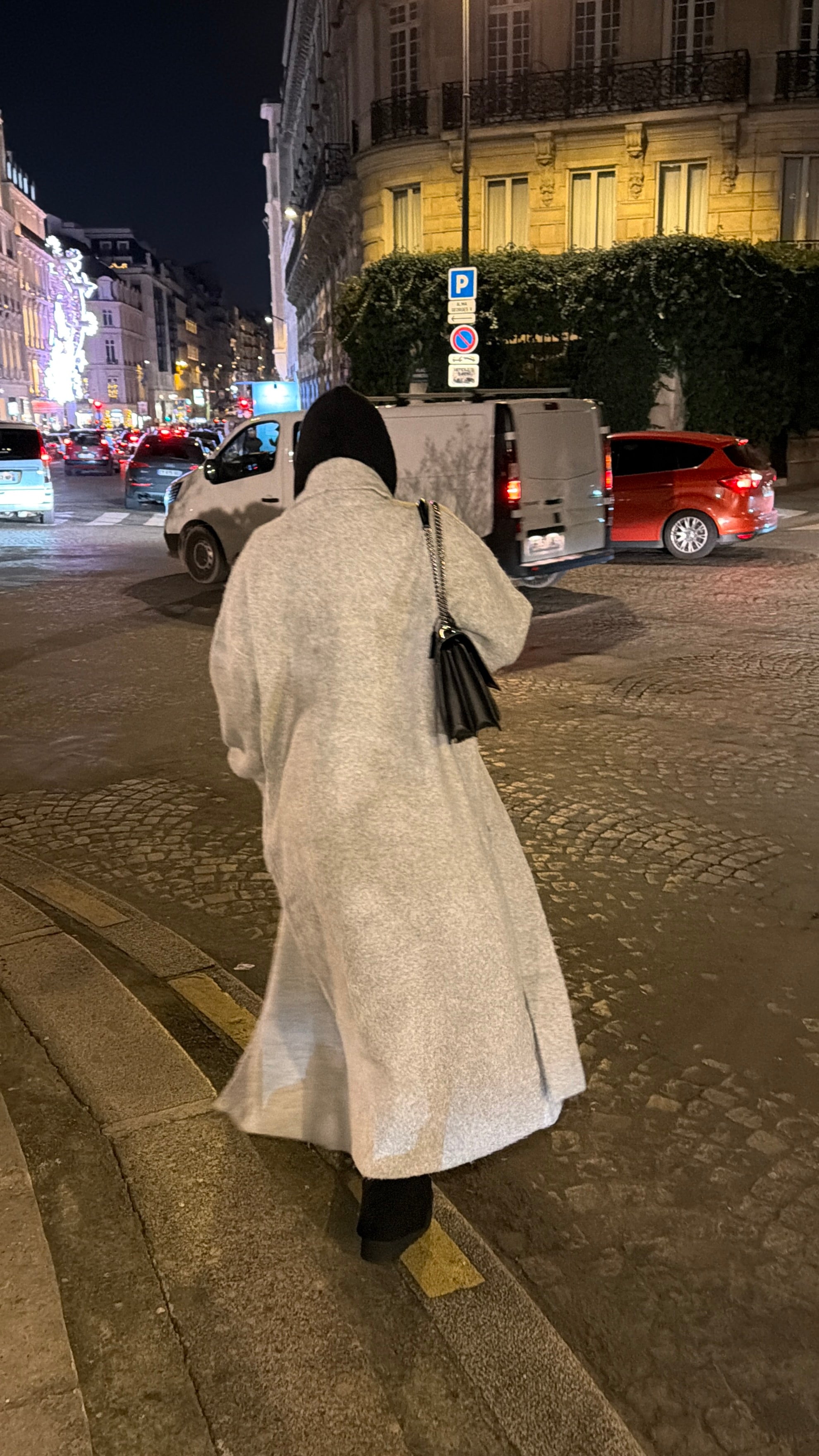 GILET LONG GRIS EN LAINE EVA